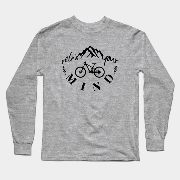 mountain bike mtb gift mountains cycling biking Long Sleeve T-Shirt by TheOutdoorPeople